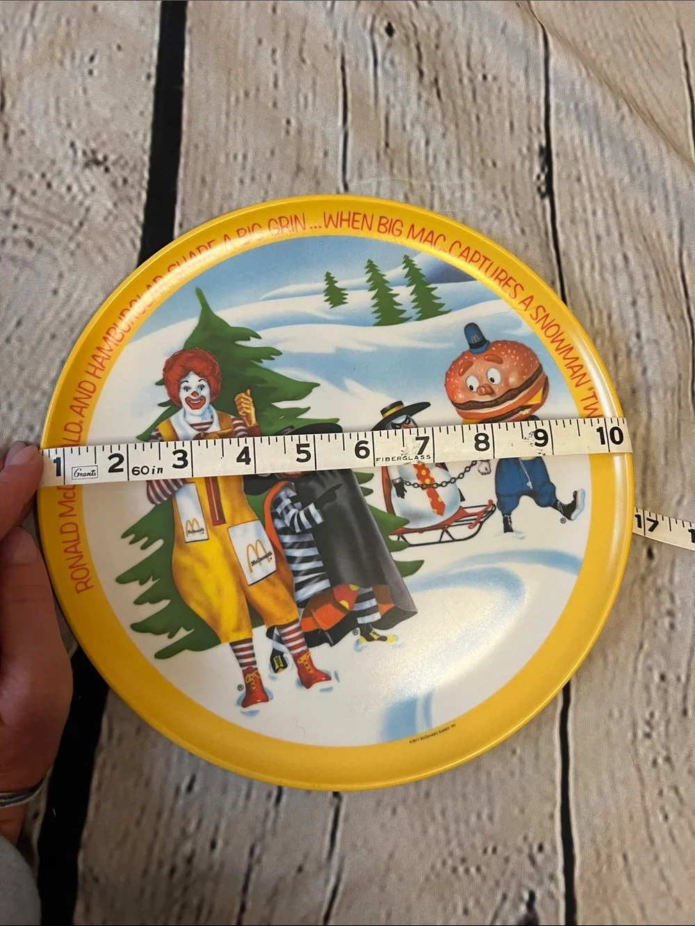 Vintage 1977 McDonald’s Lexington Plate Ronald McDonald Hamburglar Big Mac 10